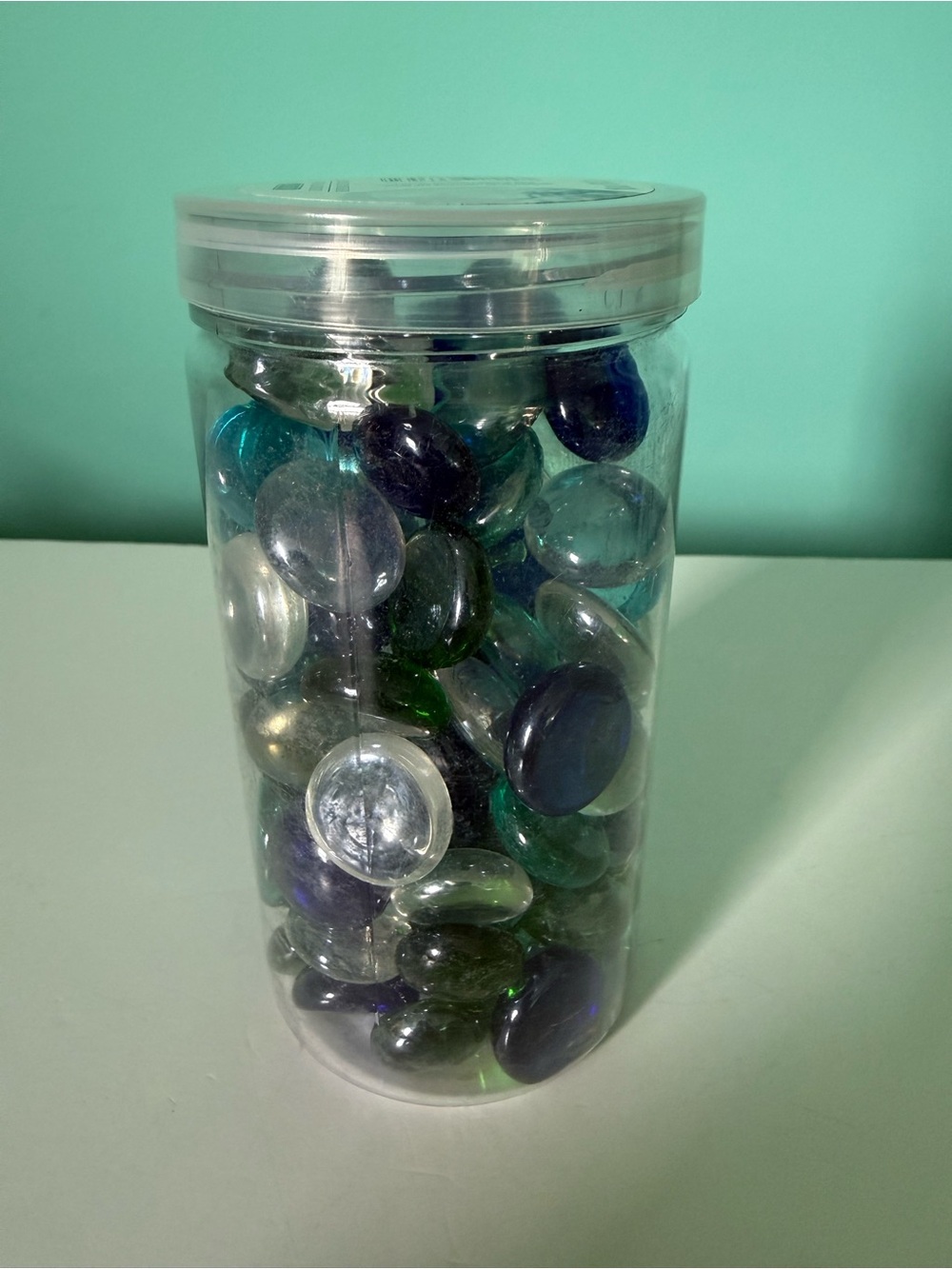 Ashland Clear, Light Blue & Teal Decorative Glass Beads